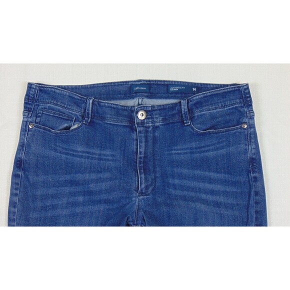 J Jill Denim Jeans Womens Size 14 Authentic Fit Slim Ankle Dark Wash Casual Blue - Picture 2 of 9
